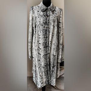St. John Knit Python print coat with buttons.